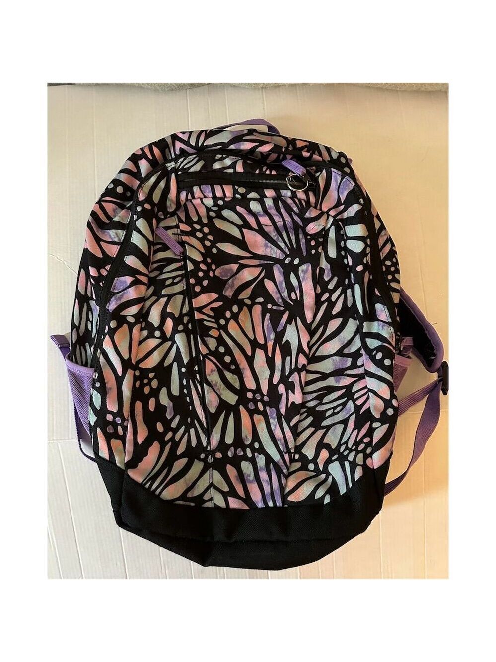 Lands' End Kids TechPack Backpack Butterfly Pattern Medium Multicolor